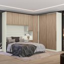 Ver imagem 2 de Quarto Casal 8 Portas 6 Gavetas Canto Areia/jequitibá