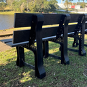 Ver imagem 4 de Banco de Jardim Madeira Plástica 2,0 M:cinza Escuro/kit Zincado Branco