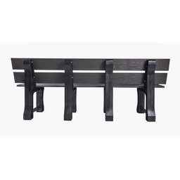 Banco de Jardim Madeira Plástica 2,0 M:cinza Escuro/kit Zincado Branco - 2