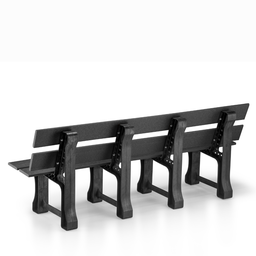 Banco de Jardim Madeira Plástica 2,0 M:cinza Escuro/kit Zincado Branco - 2