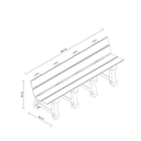 Ver imagem 5 de Banco de Jardim Madeira Plástica 2,0 M:cinza Escuro/kit Zincado Branco