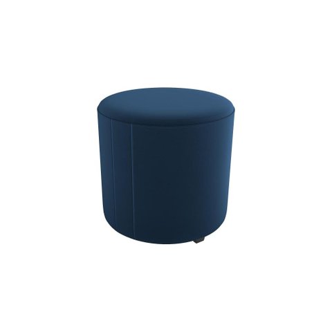 Puff Decorativo Sala Descando Copenhage Premium Veludo Azul Matrix