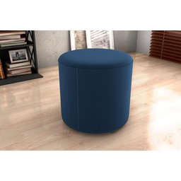 Puff Decorativo Sala Descando Copenhage Premium Veludo Azul Matrix - 2