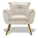 Ver imagem 1 de Poltrona Decorativa para Sala de Estar Opala Suede - Ssx Multicoisas - Bege