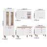 Cozinha Completa Modulada Jessica Tuboarte 100% MDF Premium com 2 Balcões Independentes 10 Portas e  - 4