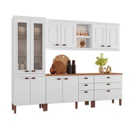 Cozinha Completa Modulada Jessica Tuboarte 100% MDF Premium com 2 Balcões Independentes 10 Portas e  - 2