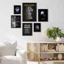 Ver imagem 1 de Kit Composição 6 Quadros Motivacionais Escritório:madeira Branca