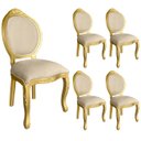 Ver imagem 1 de 5 Cadeira Medalhao Madeira Maciça Design Ingles Luxo Poltrona Entalhada Renascentista Natural Ingles
