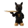 Estatua com Bandeja Decorativa Bulldog em Resina 16,5ccm X 12cm X 24,5cm - 1