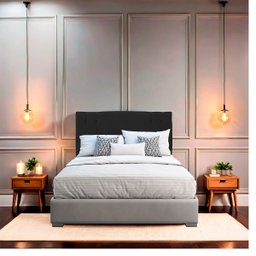 Cabeceira Casal Queen Cama Box Estofada Camille 160 Cm Veludo - 2