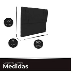 Cabeceira Casal Queen Cama Box Estofada Camille 160 Cm Veludo - 6