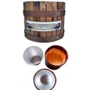 Ver imagem 2 de Balde de Gelo em Alumínio Amadeirado - Vinho e Bons Amigos