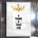 Ver imagem 1 de Quadro Decorativo Para Banheiro O Trono é Todo Seu-24x34Cm