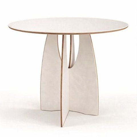 Mesa Redonda Arco 90cm MDF 4 Lugares Byhouse