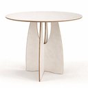 Ver imagem 1 de Mesa Redonda Arco 90cm MDF 4 Lugares Byhouse