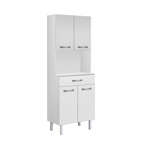 Paneleiro 4 Portas 1 Gaveta Mdp Branco Aramóveis