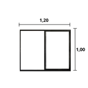 Ver imagem 2 de Janela de Correr  2 Folhas S/ Grade Aluminio Preto 1.00 X 1.20 Linha Modular - Hale