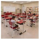 Ver imagem 3 de Kit Escolar Individual – (Mesa e Cadeira) – Juvenil 06 a 09 Anos – Realplast - Cor Vermelho - 41082