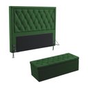 Ver imagem 1 de Kit Cabeceira Decorativa Para Cama Box Centaurus 160 Para Cama Queen e Calçadeira Sagitarius Sued Ve