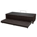 Ver imagem 2 de Base Box Solteiro Baú com Cama Auxiliar 46cm x 88cm Imperatriz Marrom