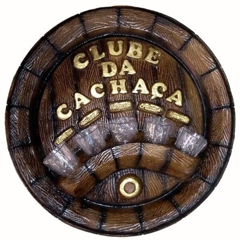 Pingometro Tampa de Barril Com 5 Copos - Clube da Cachaça