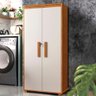 Armário para Lavanderia 2 Portas Nature Off White Plaka Jm Móveis - 1