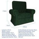 Ver imagem 4 de Poltrona Natalina Papai Noel Santa Claus Suede Verde