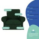Ver imagem 3 de Poltrona Natalina Papai Noel Santa Claus Suede Verde