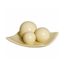 Ver imagem 1 de Centro de Mesa em Cerâmica Com 3 Esferas - Bege