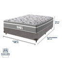 Ver imagem 3 de Cama Box Cinza e Colchão Casal Evolution Molas Ensacadas Probel