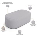 Ver imagem 7 de Kit 02 Puffs Decorativos Orgânicos para Living Quarto 100cm Doha W01 Linho Cinza - Lyam Decor