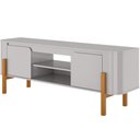Ver imagem 7 de Rack para Sala de Estar TV 65 pol Orgânico 2 Portas 160cm Jaraguá B02 Off White - Lyam Decor