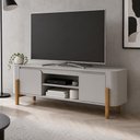 Ver imagem 4 de Rack para Sala de Estar TV 65 pol Orgânico 2 Portas 160cm Jaraguá B02 Off White - Lyam Decor
