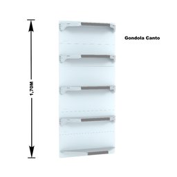 Gondola Parede 170 Fit Ate 2 Metros 1 Canto Branco 15b Pe Cinza - 3