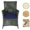 Ver imagem 4 de 4 Poltronas e 1 Mesa Igapó Alumínio Marrom Corda Náutica E10 Verde