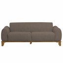 Ver imagem 3 de Sofá Molino 3 Lugares 180cm Pés Madeira Castanho Bouclé Marrom - Nexta Casa