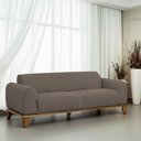 Ver imagem 2 de Sofá Molino 3 Lugares 180cm Pés Madeira Castanho Bouclé Marrom - Nexta Casa