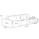 Ver imagem 5 de Sofá Ilha Modular para Sala 312cm com Puff Dublin K01 Bouclê Cinza Sintético Caramelo - Lyam Decor