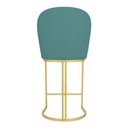 Ver imagem 5 de Banqueta Alta Bela Suede Base Metálica Industrial Dourado - Pallazio
