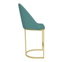 Ver imagem 4 de Banqueta Alta Bela Suede Base Metálica Industrial Dourado - Pallazio