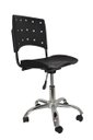 Ver imagem 1 de Cadeira Giratoria Ergoplax Secretaria Cromada - Preto