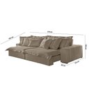 Ver imagem 4 de Sofá Luz Veludo 02 Módulos de 80cm B25cm Meu Sofá Online B002 Veludo Capuccino