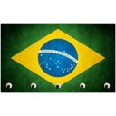 Ver imagem 1 de Porta Chaves Bandeira Do Brasil Países Decorações Organizador Chaveiros