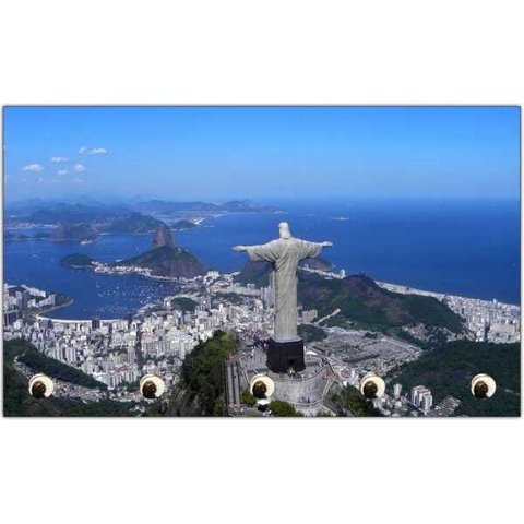 Porta Chaves Cidade Rio De Janeiro Cristo Redentor Organizador Chaveiros
