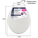 Ver imagem 2 de Assento Tampa Vaso Sanitário Oval Almofadado + Jogo de Parafusos de Fixação para Assento Sanitário
