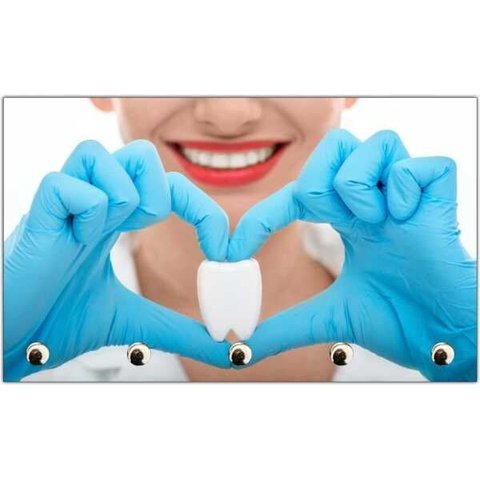 Porta Chaves Dentista Odontologia Consultórios Dentes Aparelho Sorriso Organizador Chaveiros
