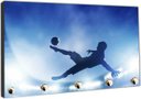 Ver imagem 3 de Porta Chaves Esportes Futebol Jogador Sala De Jogos Decorações Organizador Chaveiros