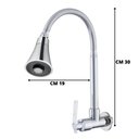 Ver imagem 4 de Torneira Cozinha Pia Gourmet Parede Flexível Metal Inox