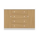 Ver imagem 7 de Cômoda Infantil 125cm 2 Portas e 4 Gavetas Encanto Multimóveis Mp4450 Branco/madeirado