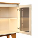 Ver imagem 5 de Aparador Balcão Buffet Krypton 2 Portas Reflecta com LED Yescasa Amadeirado/Marrom/Offwhite